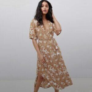 FAITHFUL THE BRAND Rivera Midi Dress size 4